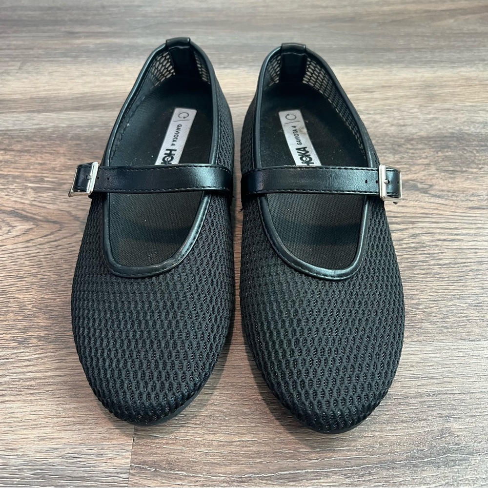 Top Moda Mary Jane Flats Size 7.5 Black Mesh Buckle Ballet Shoes Feminine Casual - Picture 2 of 7